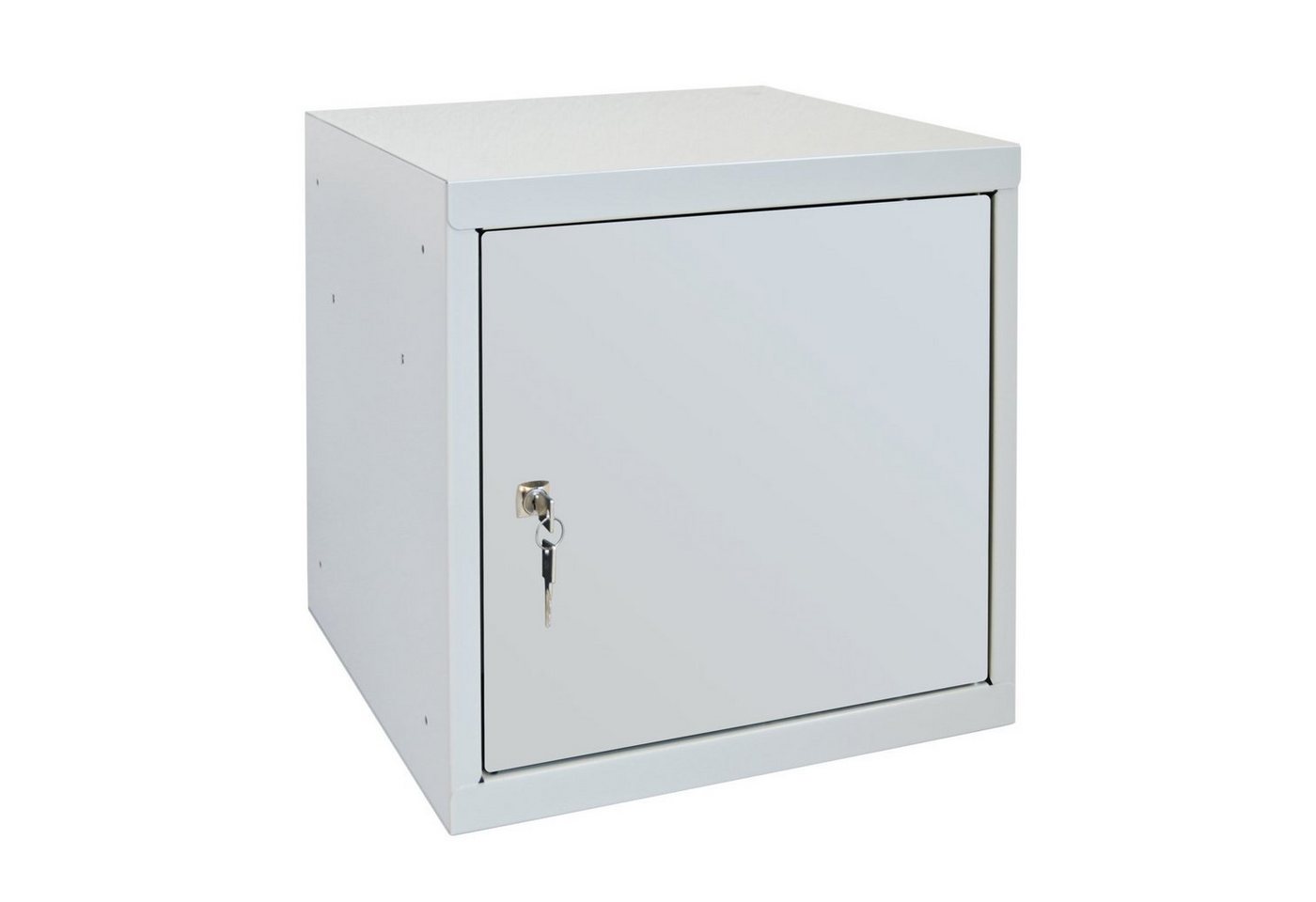 PROREGAL® Spind Schließfachwürfel Blocky mit Zylinderschloss + 2 Schlüssel, Grau von PROREGAL®