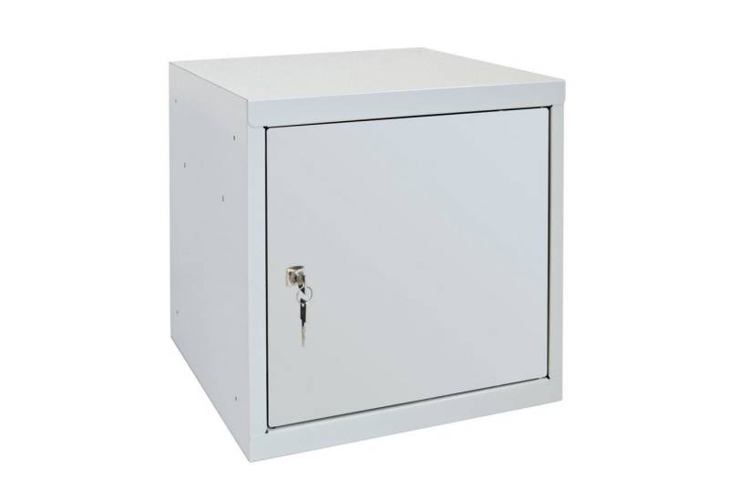 PROREGAL® Spind Schließfachwürfel Blocky mit Zylinderschloss + 2 Schlüssel, Grau von PROREGAL®