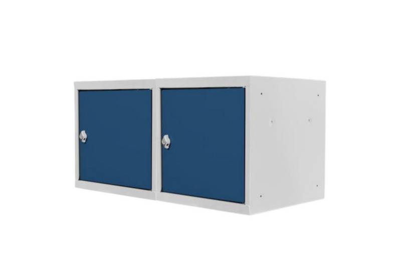 PROREGAL® Spind Schließfachwürfel Blocky mit Zylinderschloss + 2 Schlüssel, Grau von PROREGAL®