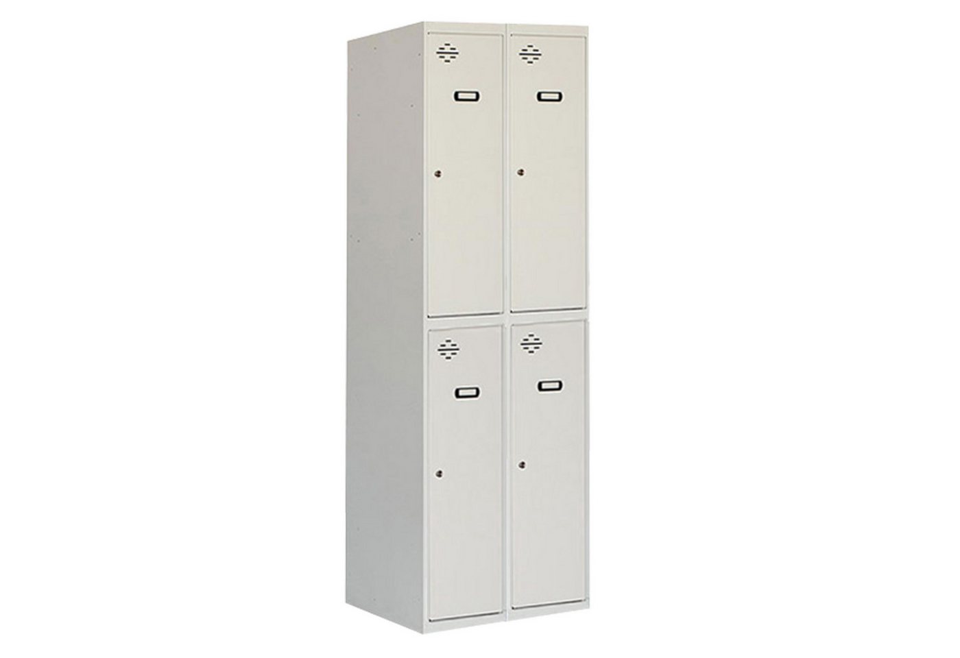 PROREGAL® Spind Spind AMEGO 4 Abteile 180x80x50cm Abteilbreite 40cm Unterteilt von PROREGAL®