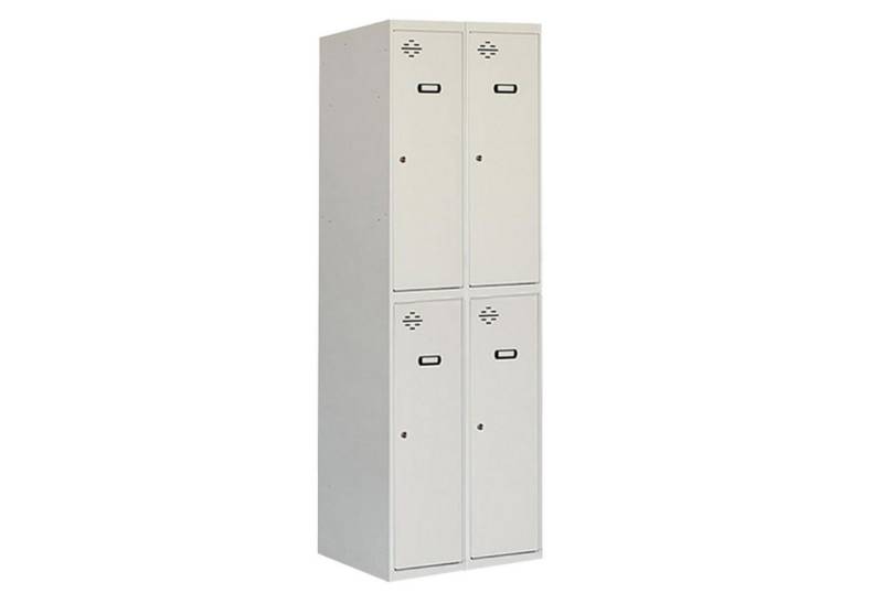 PROREGAL® Spind Spind AMEGO 4 Abteile 180x80x50cm Abteilbreite 40cm Unterteilt von PROREGAL®