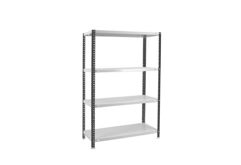 PROREGAL® Standregal Schraubregal PANDA MID, HxBxT 150x80x30cm, Anthrazit-Weiß von PROREGAL®