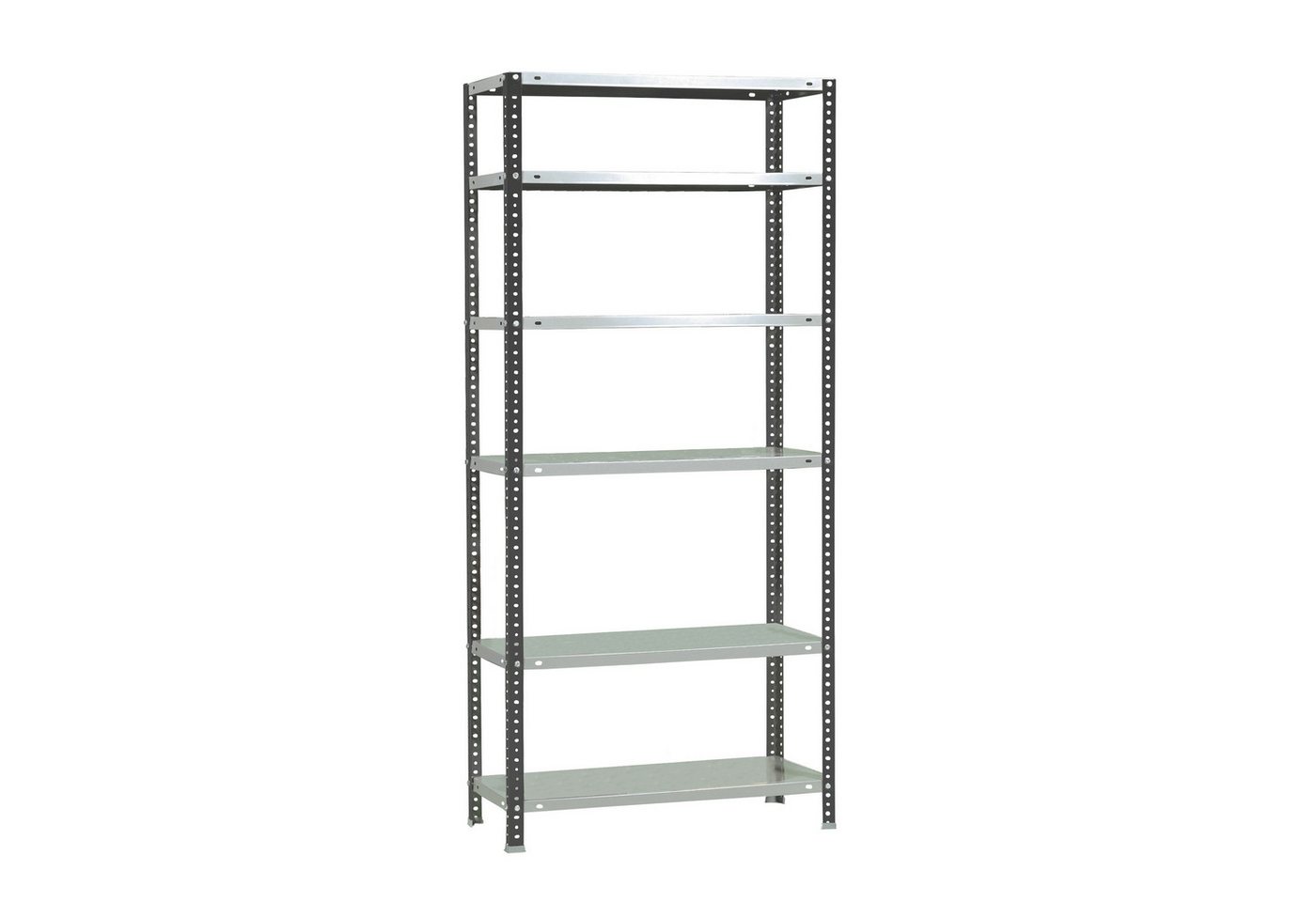 PROREGAL® Standregal Schraubregal PANDA TALL 200x110x30cm 6 Fachböden 90kg Anthrazit-Weiß von PROREGAL®