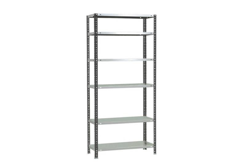 PROREGAL® Standregal Schraubregal PANDA TALL 200x110x30cm 6 Fachböden 90kg Anthrazit-Weiß von PROREGAL®