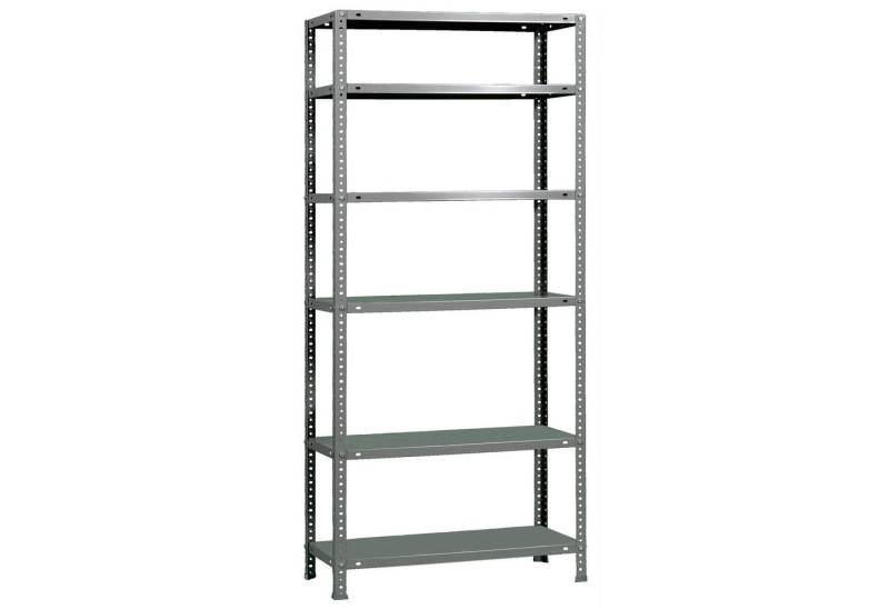 PROREGAL® Standregal Schraubregal PANDA TALL 200x90x30cm 6 Fachböden Fachlast 75kg Grau von PROREGAL®