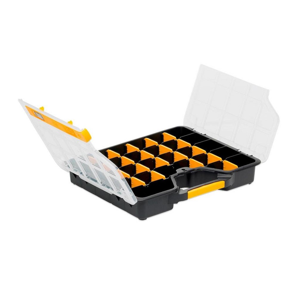 PROREGAL® Stapelbox SparSet 10x Sortimentskasten EuroPlus Basic, Schwarz-Transparent-Grau von PROREGAL®