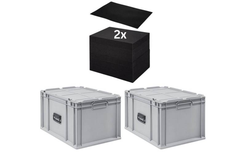 PROREGAL® Stapelbox SparSet Eurobox NextGen Portable Rasterschaumstoff Schaumstoffeinlage (2 St) von PROREGAL®