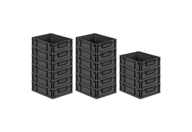 PROREGAL® Stapelbox SparSet Eurobox NextGen Color, Verschiedene Größen, Farben/geschlossen (16 St) von PROREGAL®