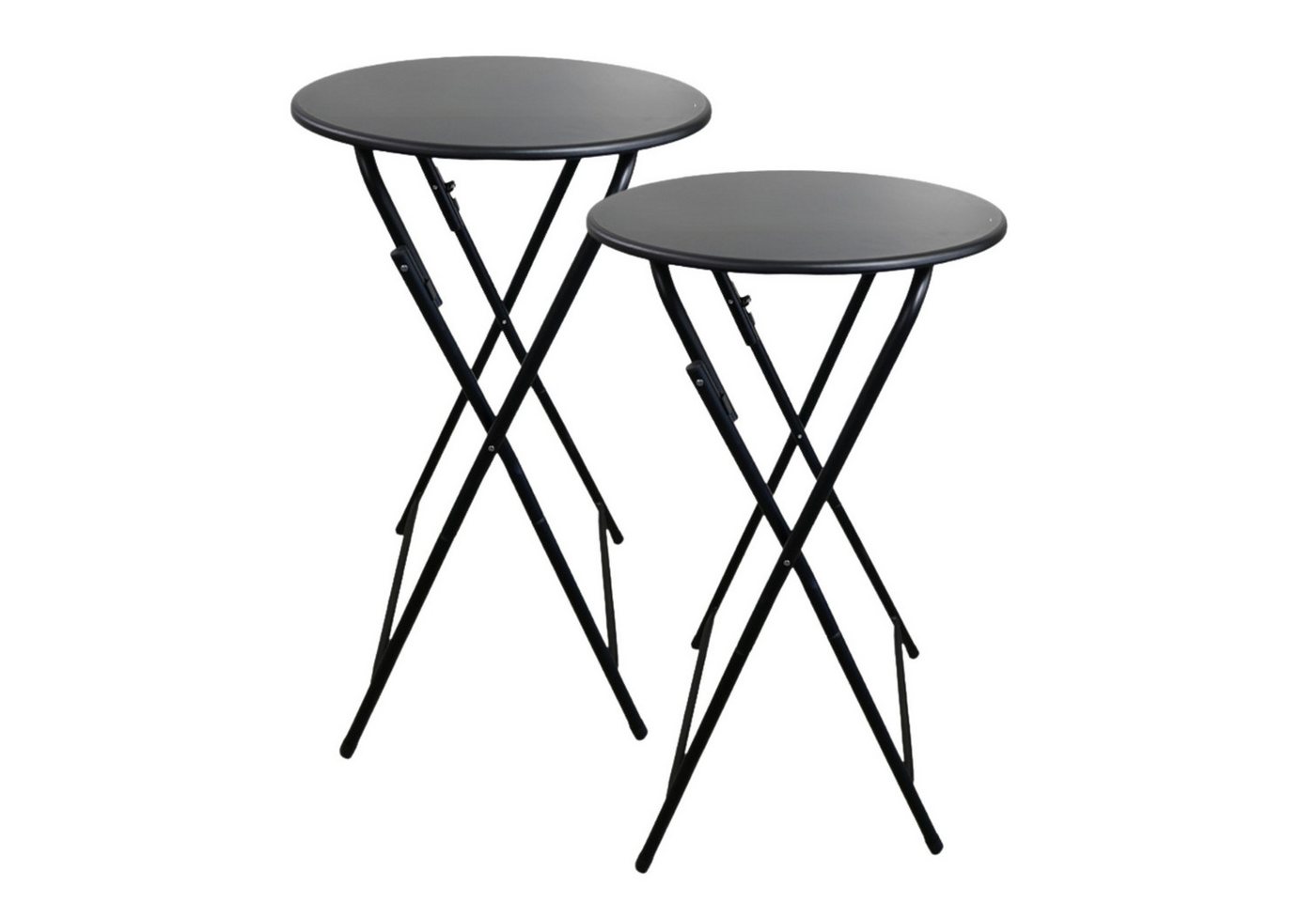 PROREGAL® Stehtisch 2er Set klappbar mit Husse HxØ 110x60cm MDF-Platte PVC-Beschichtung von PROREGAL®