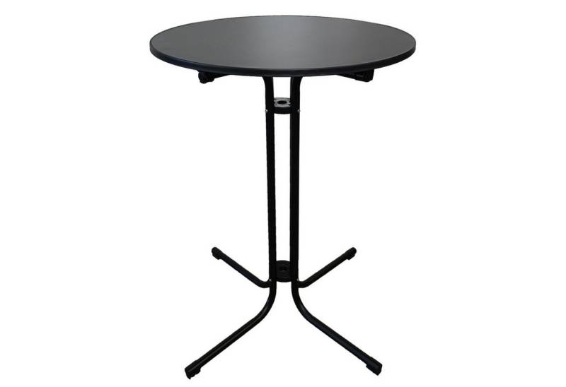 PROREGAL® Stehtisch klappbar mit Husse HxØ 110x80cm MDF-Platte mit Edelstahlbeschichtung von PROREGAL®