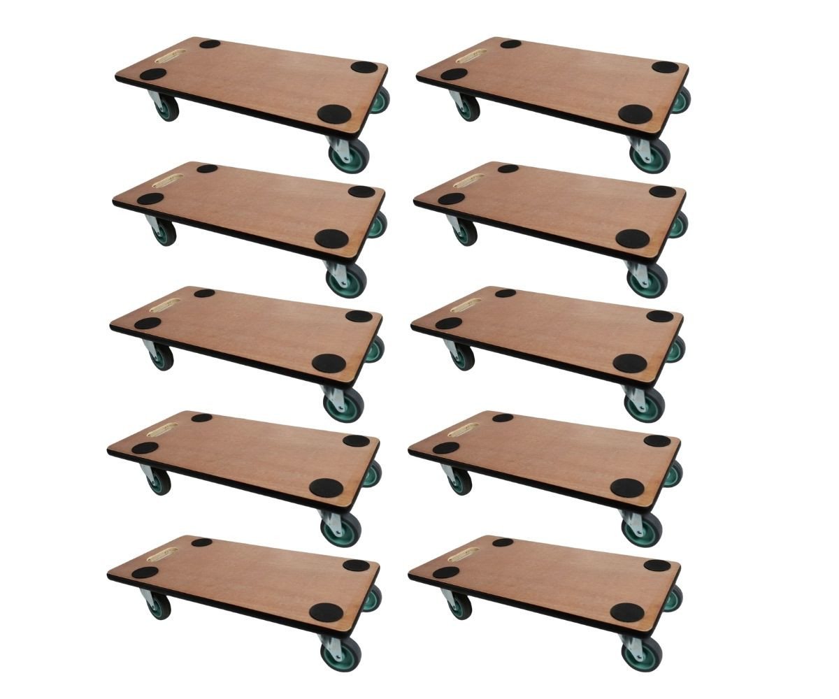 PROREGAL® Transportroller MegaDeal Möbelroller Rollbrett Transporthilfe Rollwagen Möbelhund Pro, (10-St), Diverse Ausführungen mit MDF Siebdruck Sperrholz bis zu 500kg Traglast von PROREGAL®