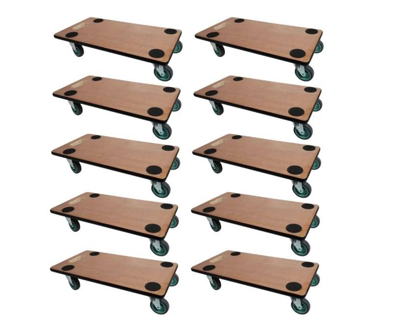 PROREGAL® Transportroller MegaDeal Möbelroller Rollbrett Transporthilfe Rollwagen Möbelhund Pro, (10-St), Diverse Ausführungen mit MDF Siebdruck Sperrholz bis zu 500kg Traglast von PROREGAL®