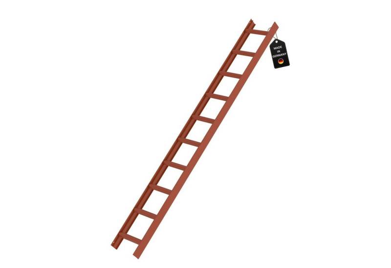 PROREGAL® Trittleiter Dachleiter Rotbraun 10 Sprossen von PROREGAL®