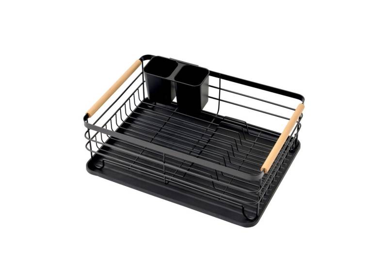 PROREGAL® Trockenständer Abtropfgestell Geschirr 14x42x30cm Stahl/Holz inkl. Besteckhalter von PROREGAL®