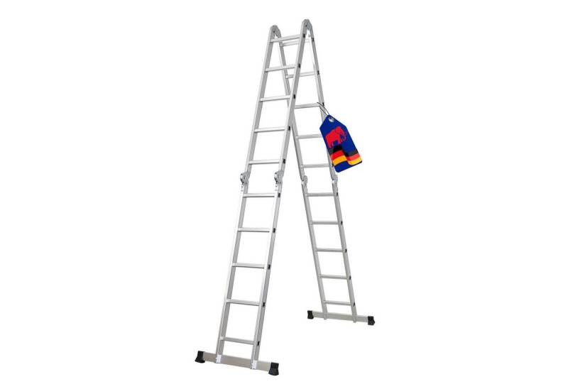 PROREGAL® Vielzweckleiter MULTISTEP mit Gerüstplattform Aluminium 4x5 Sprossen Traglast 150kg von PROREGAL®