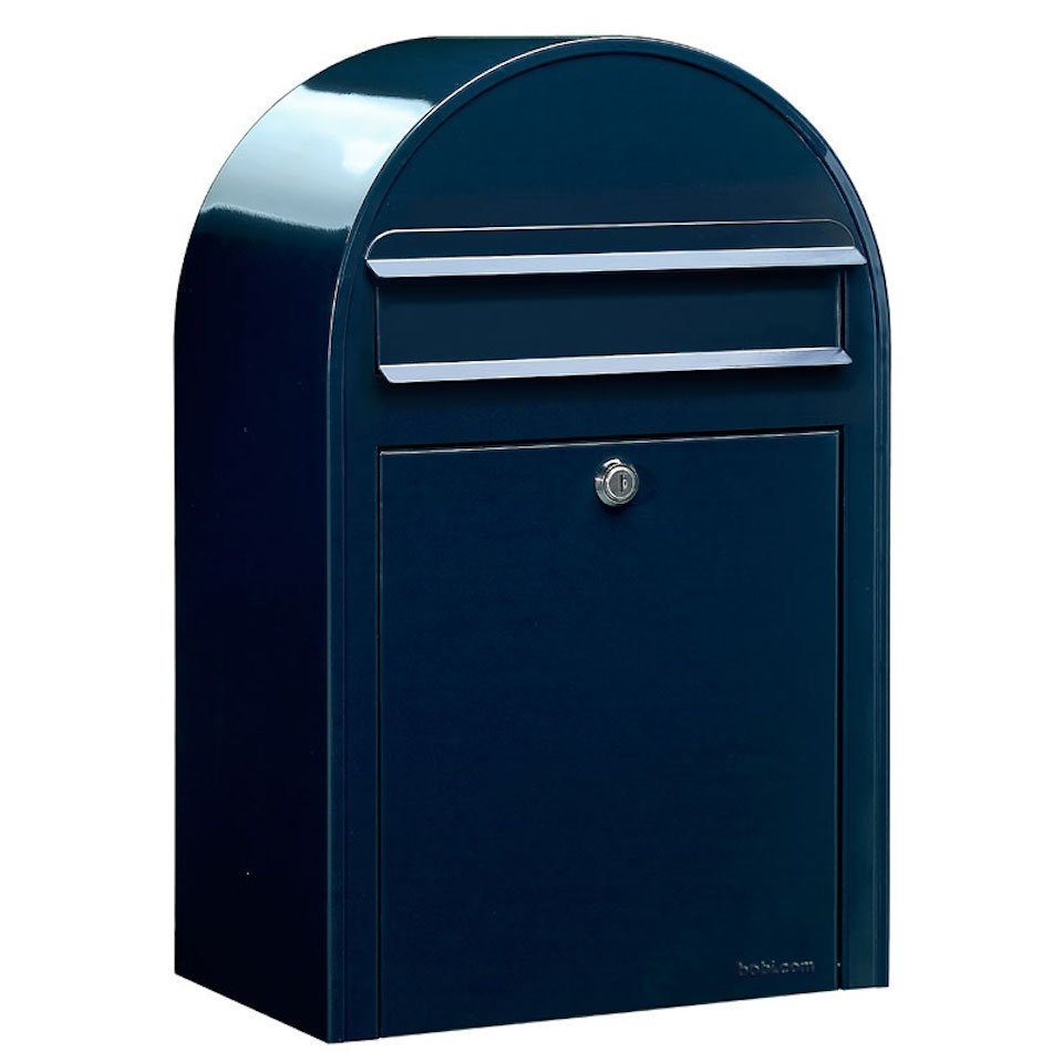 PROREGAL® Wandbriefkasten Abgerundeter Briefkasten Miami zur Gestell- oder Wandmontage, Blau von PROREGAL®