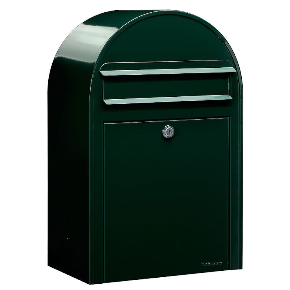 PROREGAL® Wandbriefkasten Abgerundeter Briefkasten Miami zur Gestell- oder Wandmontage, Grün von PROREGAL®
