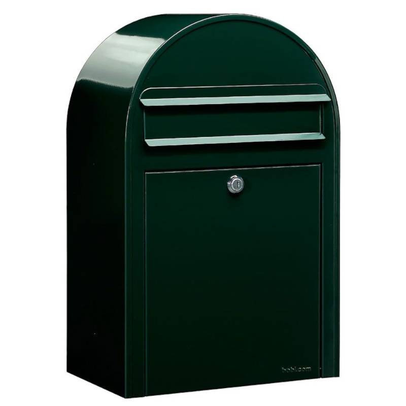 PROREGAL® Wandbriefkasten Abgerundeter Briefkasten Miami zur Gestell- oder Wandmontage, Grün von PROREGAL®