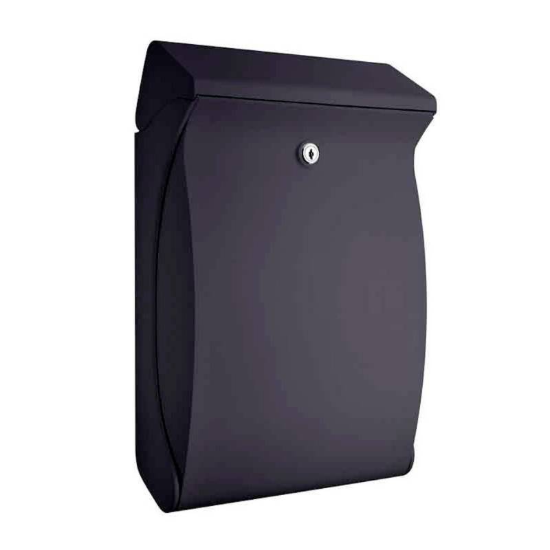 PROREGAL® Wandbriefkasten Funktionaler Design-Wandbriefkasten aus Kunststoff, 18,7L, Anthrazit von PROREGAL®