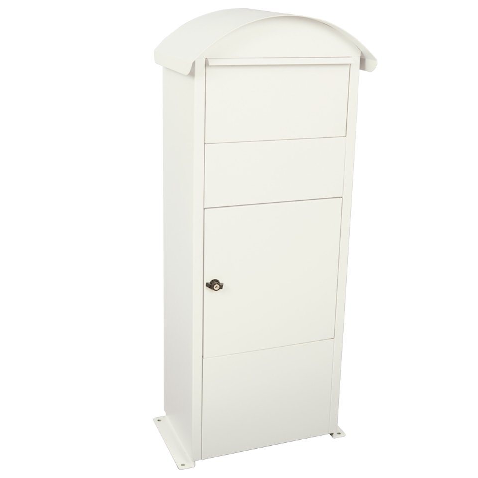 PROREGAL® Wandbriefkasten Robuster freistehender Briefkasten Victorian, Weiß von PROREGAL®