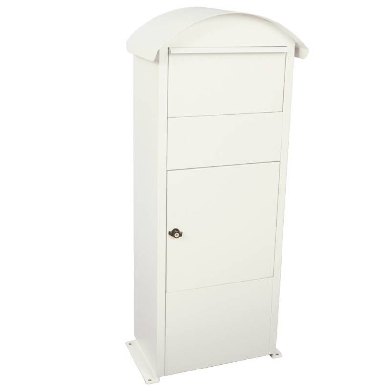 PROREGAL® Wandbriefkasten Robuster freistehender Briefkasten Victorian, Weiß von PROREGAL®