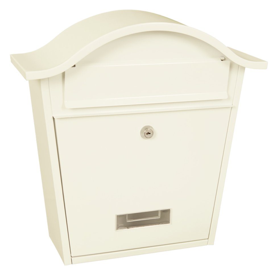 PROREGAL® Wandbriefkasten Wandbriefkasten Tatifan aus verzinktem Stahl, Weiß von PROREGAL®