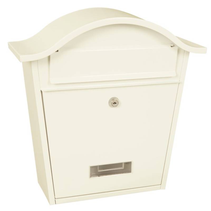 PROREGAL® Wandbriefkasten Wandbriefkasten Tatifan aus verzinktem Stahl, Weiß von PROREGAL®