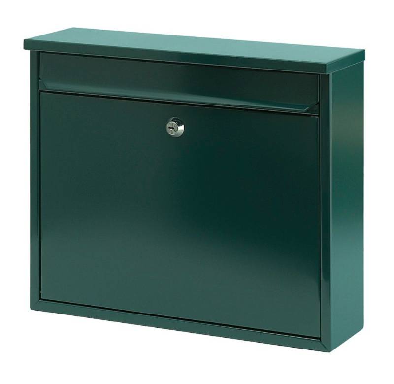 PROREGAL® Wandgarderobe Wandbriefkasten Granadan aus Stahl mit Einwurfsklappe, Grün von PROREGAL®