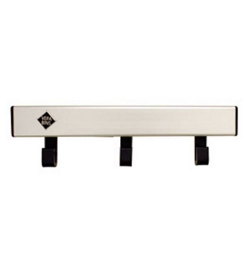 PROREGAL® Wandgarderobe Wandgarderobe mit 3 Haken, Grau / Schwarz von PROREGAL®