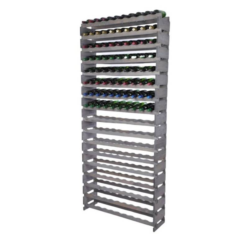 PROREGAL® Weinregal VINOTECA FLEX PRO HxBxT 233x103x28cm 170 Flaschen Grau von PROREGAL®