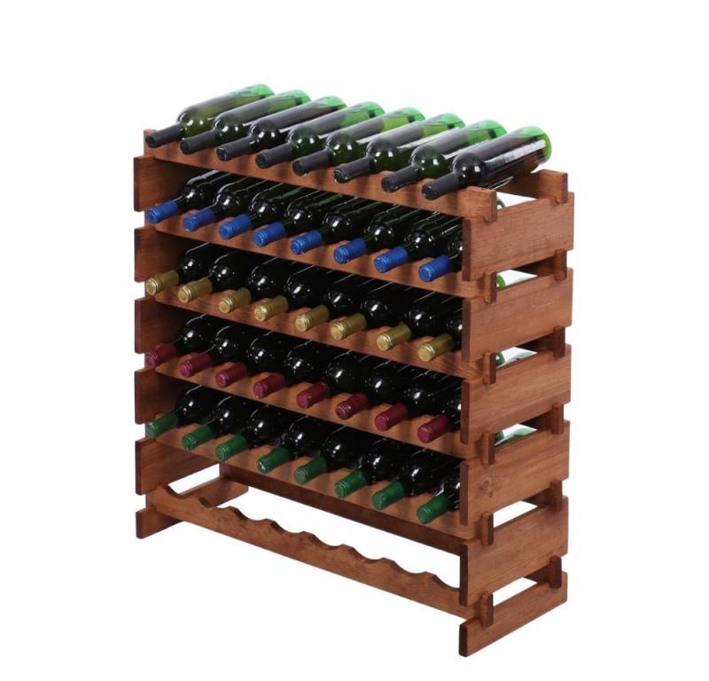 PROREGAL® Weinregal VINOTECA FLEX PRO HxBxT 79x84x28cm 48 Flaschen Braun von PROREGAL®