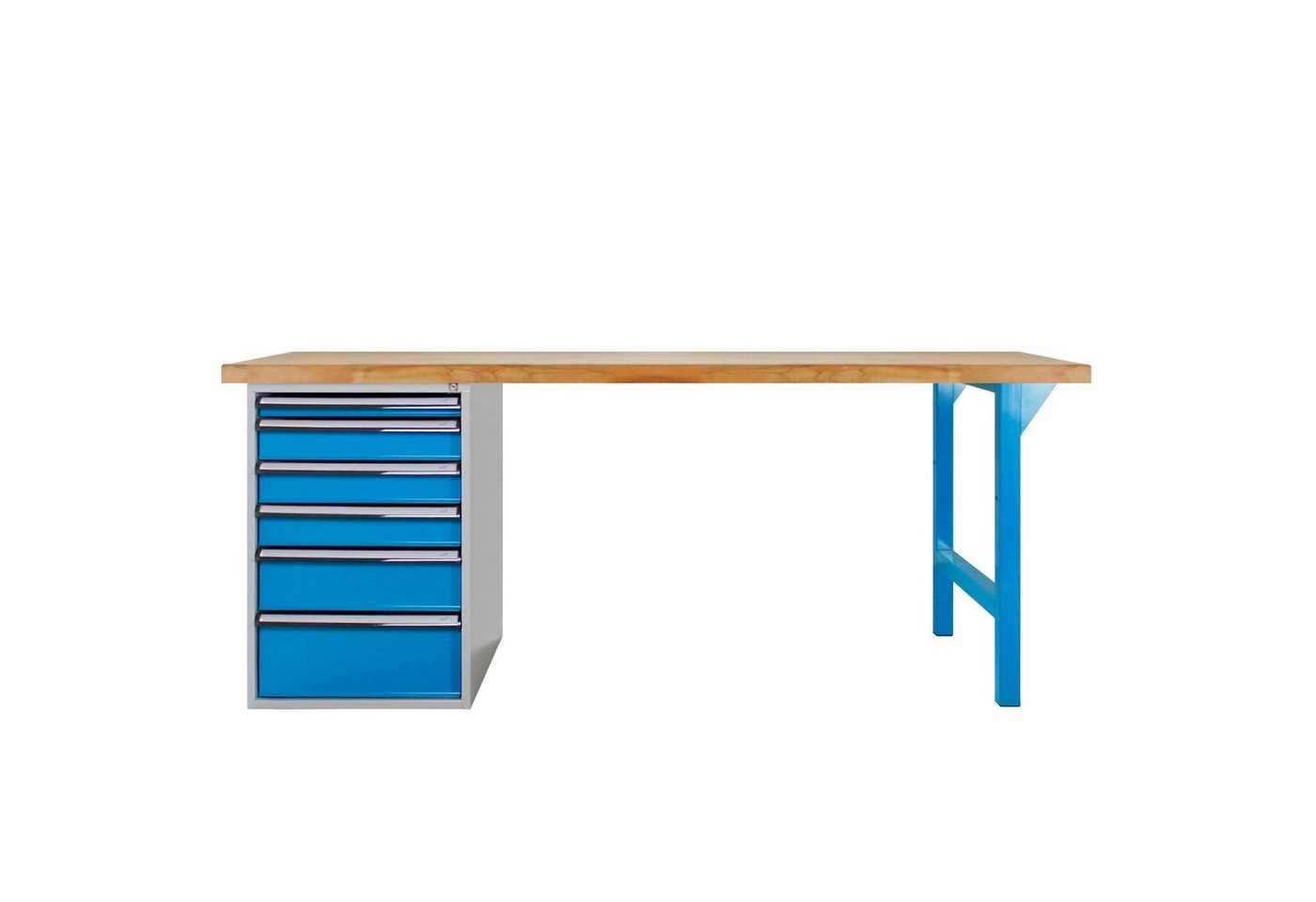 PROREGAL® Werkbank Werkbank Rhino Plus mit 6 Schubladen, HxBxT 84x150x70cm, Blau/Blau von PROREGAL®