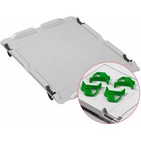 Auflagedeckel Set Eurobox NextGen mit 4 grünen Schiebeschnappverschlüssen BxT 30x40cm Eurobehälter, Transportbox, Transportbehälter, Stapelbehälter von PROREGAL - AUFBEWAHRUNG FÜR PROFIS