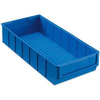 Blaue Industriebox 400 b HxBxT 8,1x18,3x40cm 4,7 Liter Sichtlagerkasten, Sortimentskasten, Sortimentsbox, Kleinteilebox - Blau von PROREGAL - AUFBEWAHRUNG FÜR PROFIS