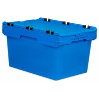 Conical Mehrweg-Stapelbehälter mit Krokodildeckel Blau HxBxT 34,9x41x61cm 58 Liter Lagerbox Eurobox Transportbox Transportbehälter Stapelbehälter von PROREGAL - AUFBEWAHRUNG FÜR PROFIS