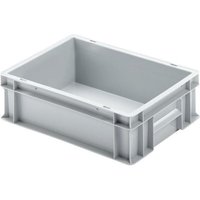 Proregal-aufbewahrung Für Profis - Eurobehälter mit geschlossenem Griff HxBxT 12x30x40cm 11 Liter Grau Eurobox, Transportbox, Transportbehälter, von PROREGAL - AUFBEWAHRUNG FÜR PROFIS