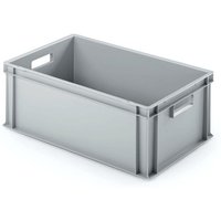 Eurobehälter mit offenem Griff HxBxT 22x40x60cm 38 Liter Grau Eurobox, Transportbox, Transportbehälter, Stapelbehälter - Grau von PROREGAL - AUFBEWAHRUNG FÜR PROFIS