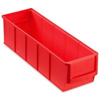 Rote Industriebox 300 s HxBxT 8,1x9,1x30cm 1,6 Liter Sichtlagerkasten, Sortimentskasten, Sortimentsbox, Kleinteilebox - Rot von PROREGAL - AUFBEWAHRUNG FÜR PROFIS
