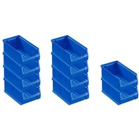 SparSet 10x Blaue Sichtlagerbox 2.0 HxBxT 7,5x10x17,5cm 0,8 Liter Sichtlagerbehälter, Sichtlagerkasten, Sichtlagerkastensortiment, Sortierbehälter von PROREGAL - AUFBEWAHRUNG FÜR PROFIS