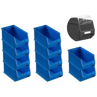 Proregal-aufbewahrung Für Profis - SparSet 10x Blaue Sichtlagerbox 3.0 mit Abdeckung HxBxT 12,5x14,5x23,5cm 2,8 Liter Sichtlagerbehälter, von PROREGAL - AUFBEWAHRUNG FÜR PROFIS