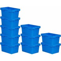 SparSet 10x Conical Mehrweg-Stapelbehälter Blau HxBxT 32,3x40x60cm 58 Liter Lagerbox Eurobox Transportbox Transportbehälter Stapelbehälter - Blau von PROREGAL - AUFBEWAHRUNG FÜR PROFIS