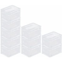 SparSet 10x Transparenter Eurobehälter BasicLine mit geschlossenem Griff HxBxT 12x15x20cm 2,2 Liter Eurobox, Transportbox, Transportbehälter, von PROREGAL - AUFBEWAHRUNG FÜR PROFIS