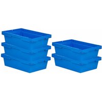 SparSet 5x Conical Mehrweg-Stapelbehälter Blau HxBxT 17,5x40x60cm 29 Liter Lagerbox Eurobox Transportbox Transportbehälter Stapelbehälter - Blau von PROREGAL - AUFBEWAHRUNG FÜR PROFIS