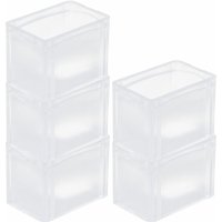 SparSet 5x Transparenter Eurobehälter BasicLine mit geschlossenem Griff HxBxT 22x20x30cm 9,4 Liter Eurobox, Transportbox, Transportbehälter, von PROREGAL - AUFBEWAHRUNG FÜR PROFIS