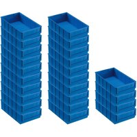 Proregal-aufbewahrung Für Profis - SuperSparSet 24x Blaue Industriebox 300 b HxBxT 8,1x18,3x30cm 3,4 Liter Sichtlagerkasten, Sortimentskasten, von PROREGAL - AUFBEWAHRUNG FÜR PROFIS