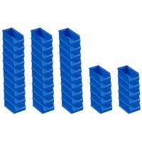 Proregal-aufbewahrung Für Profis - SuperSparSet 40x Blaue Sichtlagerbox 2.0 HxBxT 7,5x10x17,5cm 0,8 Liter Sichtlagerbehälter, Sichtlagerkasten, von PROREGAL - AUFBEWAHRUNG FÜR PROFIS