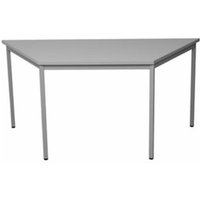 Proregal Bürotisch Wolf Trapez HxBxT 75x140x60cm Grau - Grau von PROREGAL - BETRIEBSAUSSTATTUNG FÜR PROFIS