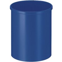 Proregal-betriebsausstattung Zum Besten Preis - Stillvoller runder Metall Papierkorb 15 Liter, HxØ 30,5x25,5cm Blau - Blau von PROREGAL - BETRIEBSAUSSTATTUNG ZUM BESTEN PREIS