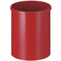 Proregal-betriebsausstattung Zum Besten Preis - Stillvoller runder Metall Papierkorb 15 Liter, HxØ 30,5x25,5cm Rot - Rot von PROREGAL - BETRIEBSAUSSTATTUNG ZUM BESTEN PREIS