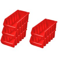 Proregal-betriebsausstattung Zum Fairen Preis - SuperSparSet 5x Sichtlagerbox 2L HxBxT 7,5x11,6x21,2cm Polypropylen Rot - Rot von PROREGAL - BETRIEBSAUSSTATTUNG ZUM FAIREN PREIS